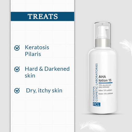 FIXDERMA COSMETIC LABORATORIES 15% Glycolic Acid Aha Lotion For Body And Face -100Ml