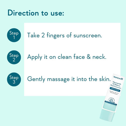 WishCare Niacinamide Oil Balance Fluid Sunscreen SPF 50 PA++++ 50g