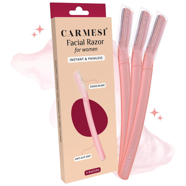 Carmesi Reusable Face Razor for Women Facial Hair- 3 Razors
