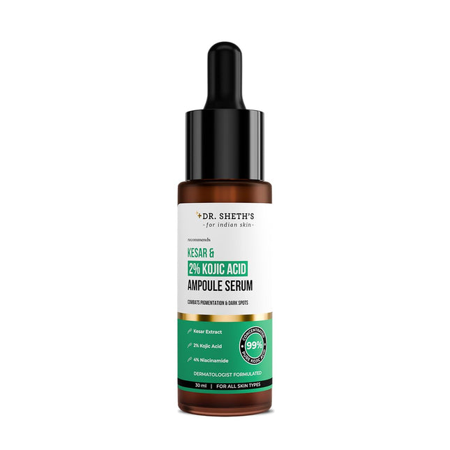 Dr. Sheth's Kesar & 2% Kojic Acid Ampoule Serum-30 ml