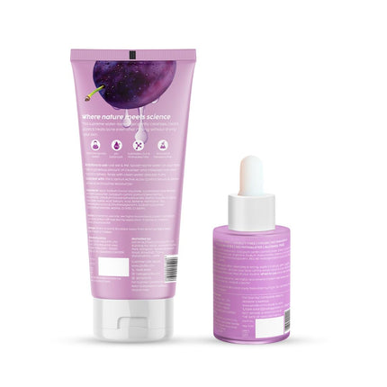 The Plant Fix Plix Jamun Face Wash and Active Acne Serum Combo(100ML + 30ML)