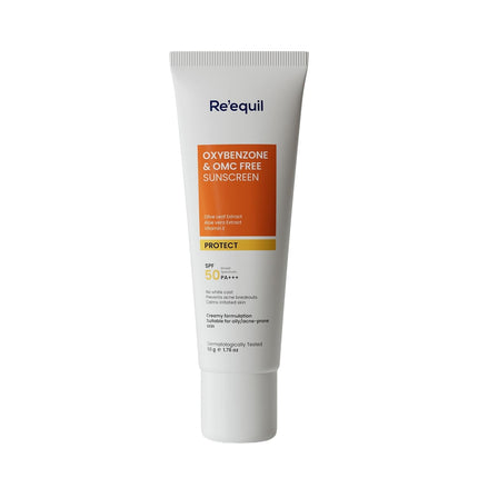 RE' EQUIL Oxybenzone and OMC Free Sunscreen SPF 50 PA+++ | 50g