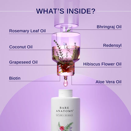 Bare Anatomy Nature x Science Rosemary Hibiscus Hair Growth Oil-100ml