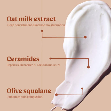 Vilvah Store Milk Body Lotion With Oat Milk, Ceramides and Olive Squalane-250ml