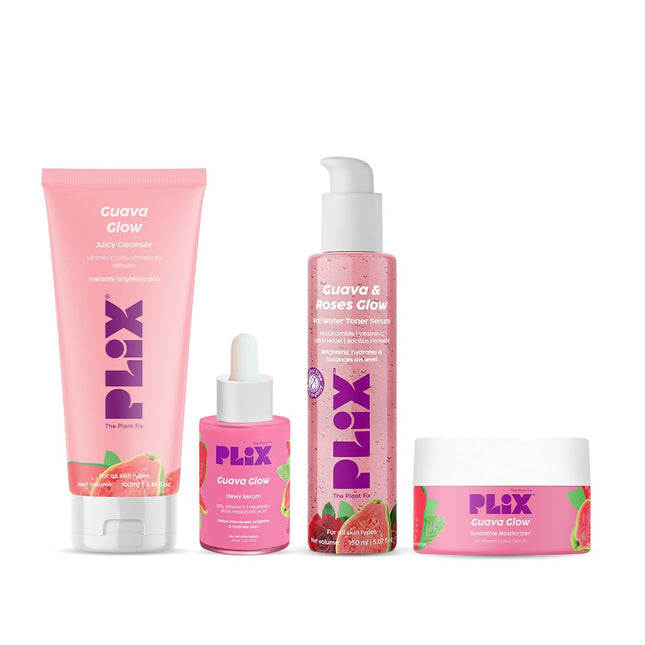 PLIX - THE PLANT FIX Guava & Roses Regime for Bright Skin & Balanced Skin pH| Hydrating Cleanser