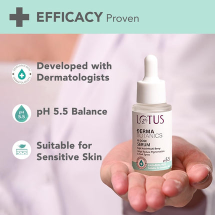 Lotus Herbals Dermabotanics Kojic Acid + Multi Berry Hi-Dose Serum-28ML