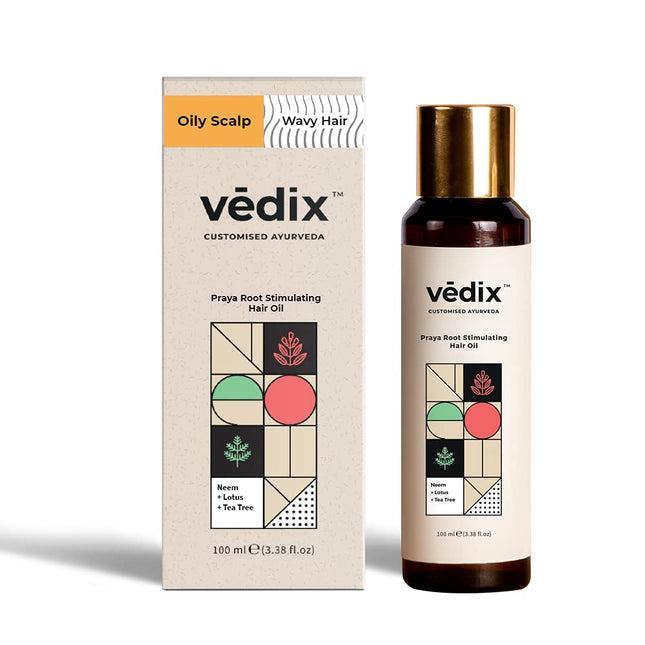 Vedix Vapra Root Stimulating Ayurvedic Hair Oil | Hair Growth Oil With Chamomile + Indian Licorice + Onion Hair Oil | 100ml