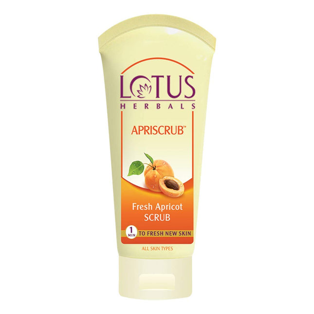 Lotus Herbals Apriscrub Fresh Apricot Scrub For All Skin Types | 180G