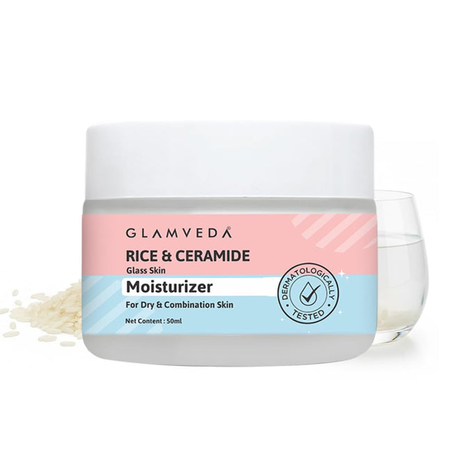 Glamveda Rice & Ceramide Face Moisturizer Cream -50ml