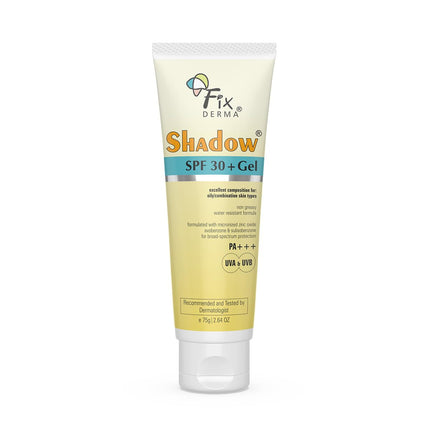 Fixderma Shadow Sunscreen SPF 30+ PA+++ Gel Broad Spectrum Sunscreen-75 gm
