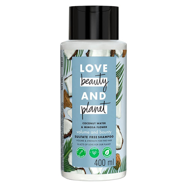 Love Beauty And Planet Coconut Water and Mimosa Flower Sulfate Free Volume and Bounty Shampoo- 400ml
