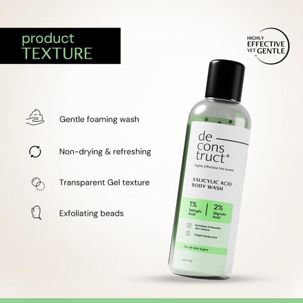 Deconstruct 1% Salicylic Acid Body Wash with 2% Glycolic Acid-200ml