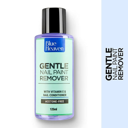 Blue Heaven Gentle Nail Paint Remover, Infused with Vitamin E and Nail Conditioner-125ml