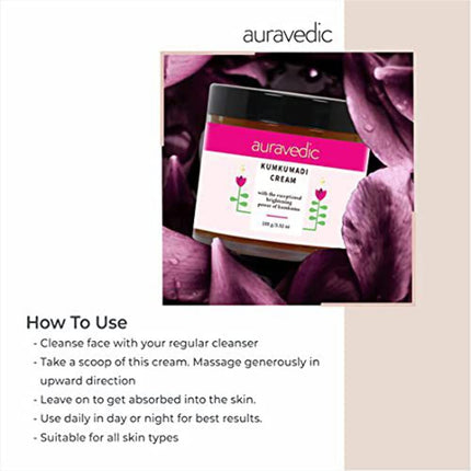 Auravedic Kumkumadi Face Cream With Kumkumadi Oil For Face 100g