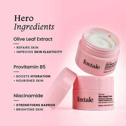 Foxtale Intense Hydrating Winter Moisturising Cream | Olive Leaf Extract, Provitamin B5 and Niacinamide 50 g