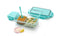 Kids Lunch Box - Classic Transparent Tiffin Box Unbrackble Plastic Microwave Safe 2 Compartment Lunch Tifin Set with Leak Proof Lid for Travelling, School,Office-Color May Vary (Pack of 1)