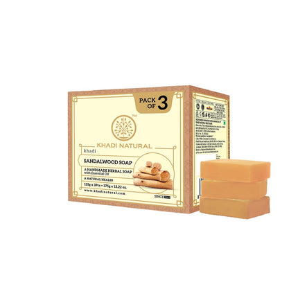 Khadi Natural Sandalwood Soap -125g Pack of 3