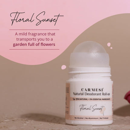 Carmesi Natural Deodorant Roll-on for Women-50 ml