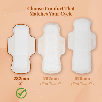 Niine Dry Comfort XL Sanitary Pads for Women |36 Pads, Pack of 1| 282 mm