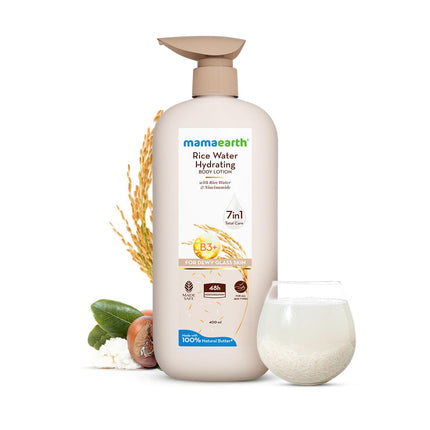 Mamaearth Rice Water Hydrating Body Lotion with Rice Water & Niacinamide-400 ml