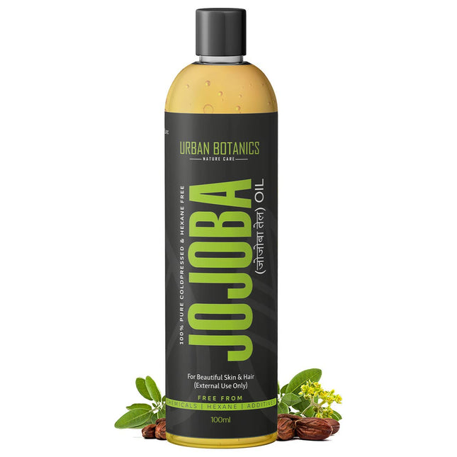 UrbanBotanics Cold Pressed Jojoba Oil for Skin & Hair - Virgin & Unrefined - 100ml