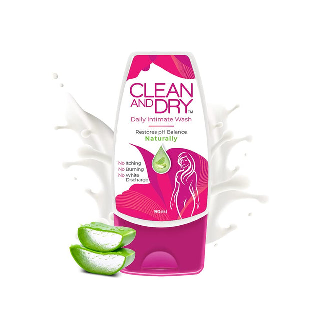 Clean and Dry| Daily Intimate Wash| Hygiene Wash For Women, Vaginal Wash -90ml