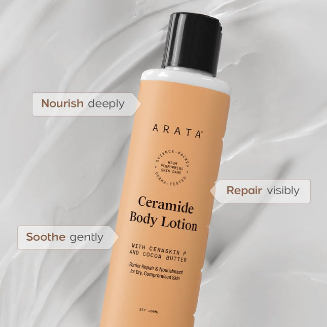 Arata Ceramide Body Lotion for Winter Dry Skin -200ml