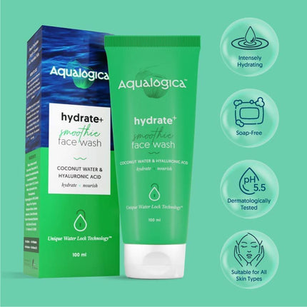 Aqualogica Hydrate+ Face Wash with Hyaluronic Acid & Coconut Water-100ml