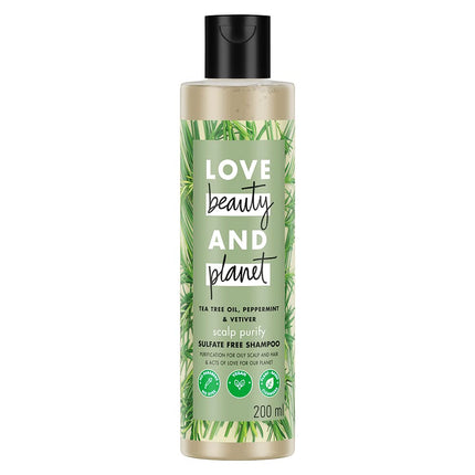 Love Beauty And Planet Tea Tree Peppermint & Vetiver Sulfate Free Purifying Shampoo-200ml