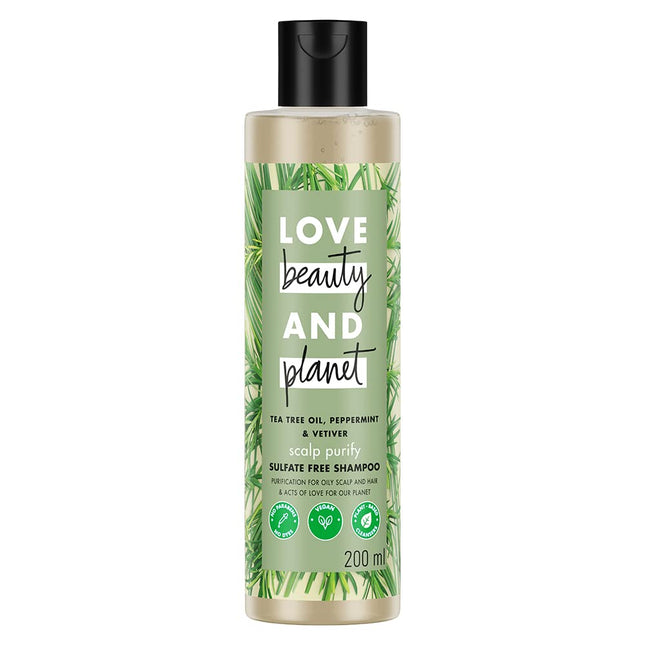 Love Beauty And Planet Tea Tree Peppermint & Vetiver Sulfate Free Purifying Shampoo-200ml