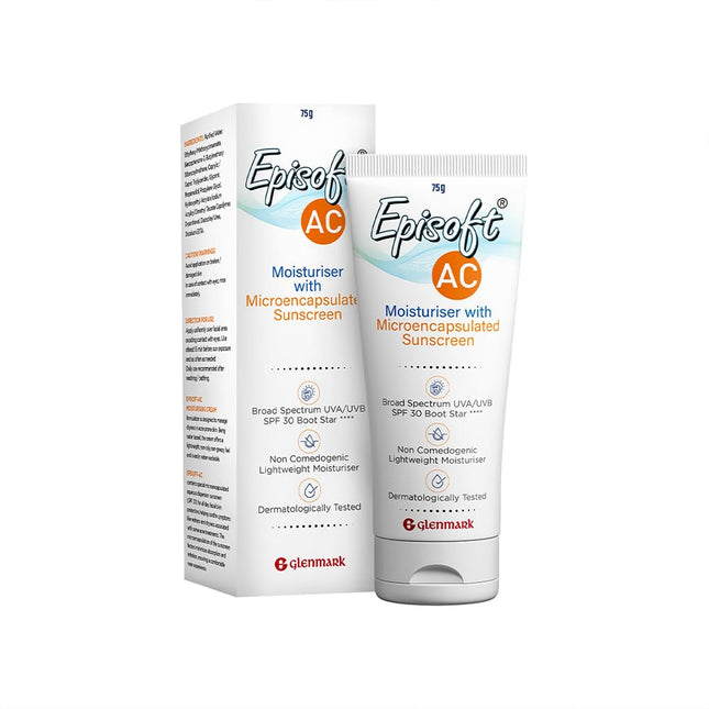 Episoft Ac Moisturizer Sunscreen 75Gm, 30 SPF