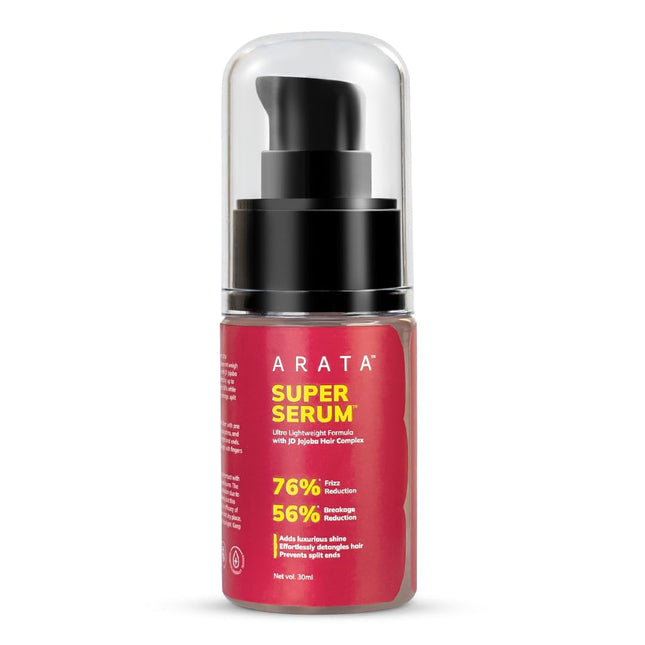 Arata Super Serum For Dry & Frizzy Hair | 76% Frizz Reduction | 56% Breakage Reduction-30ml