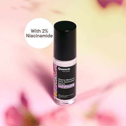 Quench Glow Fluid Sunscreen SPF 50 PA++++ with 2% Niacinamide & Cherry Blossom-30ML