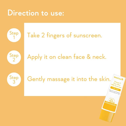 WishCare Vitamin C Pure Glow Milk Sunscreen with SPF 50 PA++++ 50g