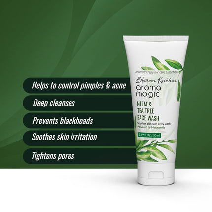 Aroma Magic Neem & Tea Tree Face wash 5% Niacinamide & Aloevera Gel-50ml