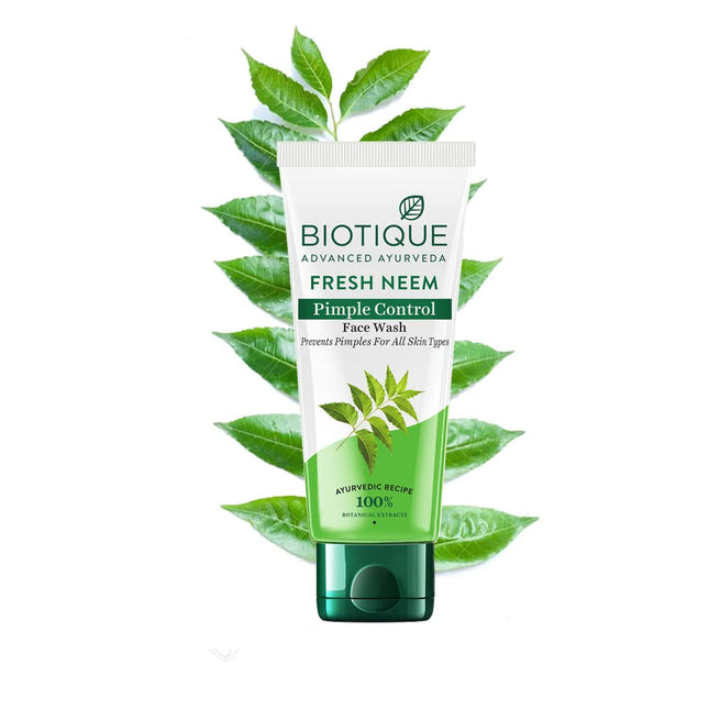 Biotique Fresh Neem Pimple Control Face Wash All Skin Types | 150mL