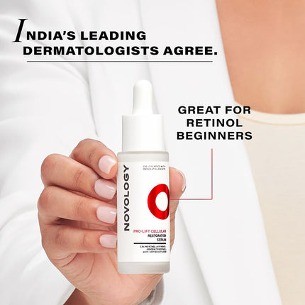 Novology Pro-Lift Cellular Restoration Anti-Ageing Serum with 5.3% Pro Retinol + Adenosine Triphosphate + Peptides-28ml