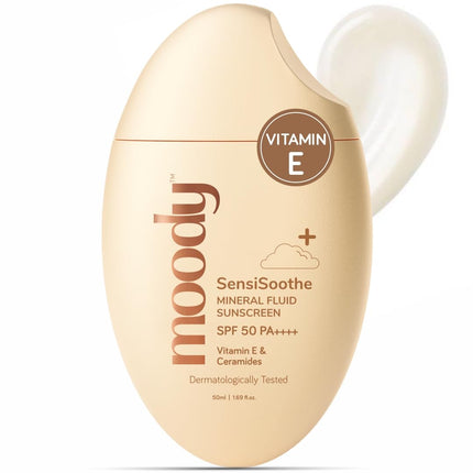 Moody SensiSoothe Mineral Brightening Sunscreen Serum with Ceramides & Rice | Sunscreen-50ML