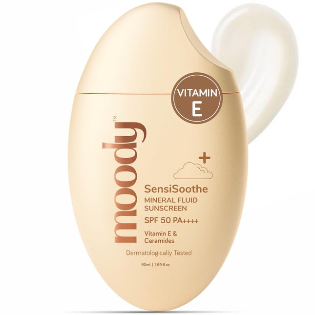Moody SensiSoothe Mineral Brightening Sunscreen Serum with Ceramides & Rice | Sunscreen-50ML