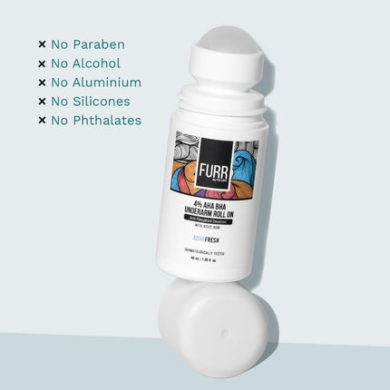 FURR 4% AHA BHA Underarm Roll On with Kojic Acid | 40ml