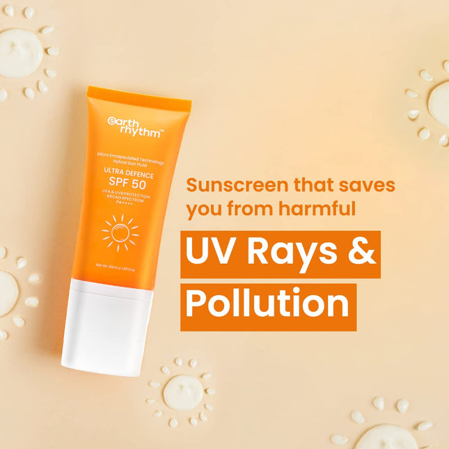 Earth Rhythm Ultra Defence Hybrid Sunscreen SPF 50 – UVA/UVB- 50ml