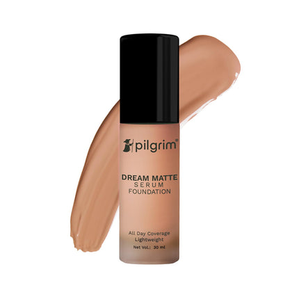 Pilgrim Medium Classic Nude Serum Liquid Foundation, Matte & Poreless,30 ml
