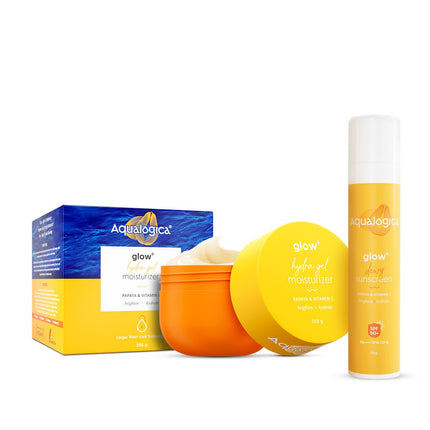 Aqualogica Hydra Glow Duo | Dewy Sunscreen + Hydra Gel Moisturizer All Skin Types