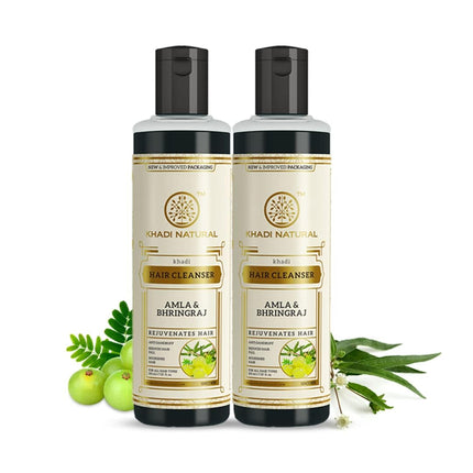 Khadi Natural Amla & Bhringraj Hair Shampoo-210 ml Pack of 2