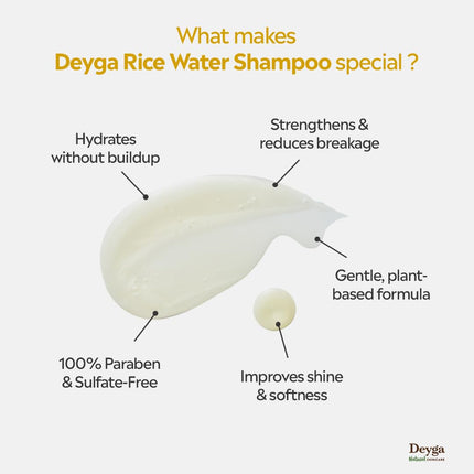 Deyga Hair Care Combo - ( Hair Growth Oil + Rice water Shampoo + Soy milk conditioner)