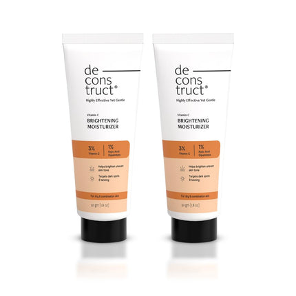 Deconstruct Brightening Face Cream | 5% Niacinamide + 1% Kojic Acid + 5%VitaminC + VitaminE Pack of 2