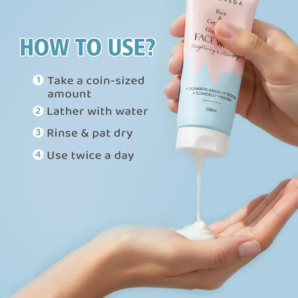 Glamveda Korean Glass Skin Rice Water Facewash-100ml