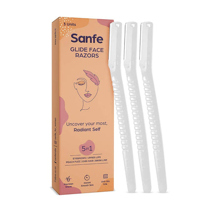 Sanfe Glide Face Razor for painfree facial hair removal (3 units)