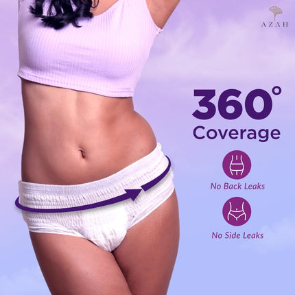 Azah Period Panty for Girls [L-XL, Pack of 5]