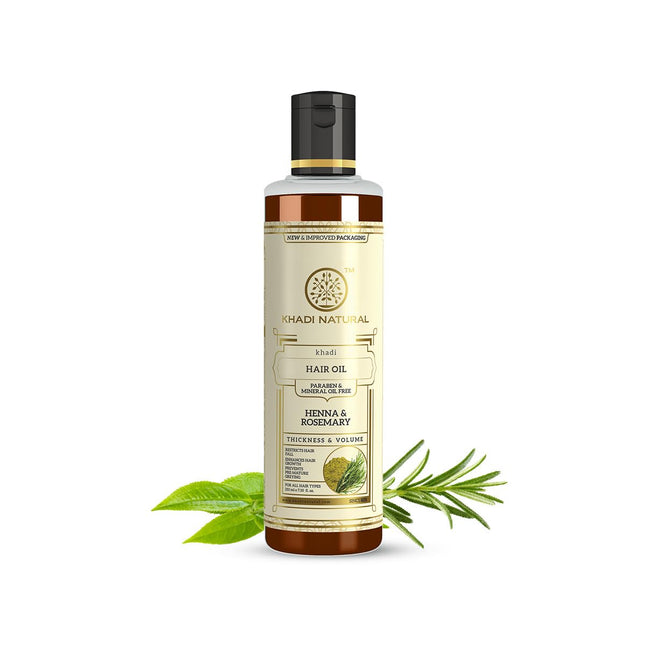 Khadi Natural Rosemary & Henna Hair Oil - 210ml